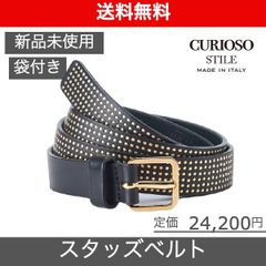 【CURIOSO STILE（クリオーゾ スティーレ）オールスモールスタッズベルト】
サイズ95 ブラック*シルバー 新品未使用 CS017STNK95