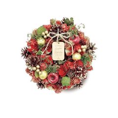 ［ 2024年 mamawreath C クリスマスリース ］クリスマス オーナメント フラワーリース ギフト リース 玄関用 プレゼント 永遠の意味 Mサイズ:25cm(直径)×6cm(厚み) (ゴールドグリッターボール (WR-05B))