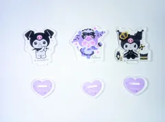 匿名　新品　アクリルスタンド　サンリオキャラクターズ　キャンドゥ　セリア　ダイソー　DAISO　20周年　アニバーサリー　シークレット　20th　サンリオ　トレーディング　ミニアクスタ　クロミ　KUROMI　クロミちゃん　100均　アクスタ　SANRIO