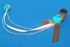 【中古】銀製品・指輪・アクセサリー(キャラクター) 太宰治 チェーン付きボタン 「文豪ストレイドッグス 於-ナンジャタウン 幸福ノ□ヰ鳥」