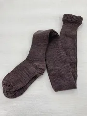 ミックスリブタイツ　パープルブラウン