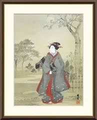 模写/鳳鳴/元録美人画/布袋屋掛軸HD-204