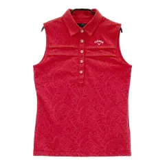 サイズ：M CALLAWAY キャロウェイ  ノースリーブ ポロシャツ 総柄 レッド系 [240101487822] ゴルフウェア レディース ストスト