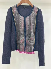 ETRO - 美品 エトロ ETRO カーディガン カシミヤ シルク 無地 トップス レディース イタリア製 40(M相当) グレー 2025年最新】Etro レディース カーディガン・ボレロ