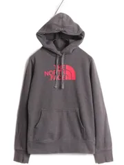 【お得なクーポン配布中!】 ノースフェイス プリント スウェット フード パーカー レディース S 古着 The North Face アウトドア トレーナー 裏起毛 プルオーバー 薄手