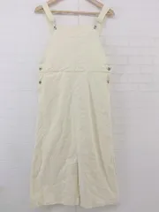 ◇ le ciel ルシエル ストレッチ ロング サロペット ワンピース サイズL クリーム イエロー系 レディース P  【中古】 【1209300004285】