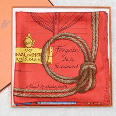 HERMES エルメス カレ90 スカーフ「cheval de mer」未使用