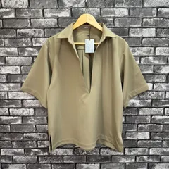📣GW値引きSALE📣　【新品　未使用　タグ付き】　【MinoriTY/マイノリティ】　2025新作　スキッパールーズシルエット半袖シャツ　メンズ　トップス　シャツ　ワイシャツ　半袖　ベージュ　Lのサムネイル