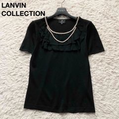 LANVIN COLLECTION 美品 フリルネックシルク100%ドレスシャツ - メルカリ