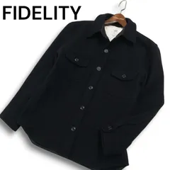 USA製★ FIDELITY フィデリティ 秋冬 メルトン ウール★ CPO シャツ ジャケット Sz.XL メンズ 黒 大きいサイズ