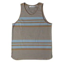 【美品】NONNATIVE ノンネイティブ タンクトップ サイズ:2 21AW ボーダー DWELLER TANK TOP COTTON JERSEY BORDER / NN-C4026  ブラウン ブルー トップス カジュアル ブランド シンプルのサムネイル