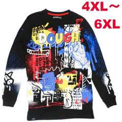 【4XL～6XL】大きいサイズ メンズグラフィティ長袖Ｔシャツ