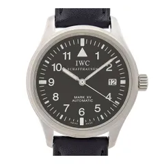 IWC マーク15 魚リューズ　ステンレスベルト後期　革ベルト付き トケマー:【希少】IWC マーク15 白文字盤 中期ブレス お魚リューズ