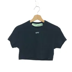 OFF-WHIT オフホワイト ロゴリブTシャツ サイズ:40 RIB CROPPED CASUAL TEE 半袖カットソー OWAA064S19143049   ブラック レディース / 240001154611のサムネイル
