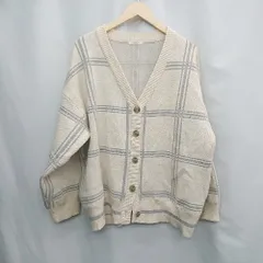 ◇ ⊇ Classical Elf　クリシカルエルフ チェック柄 長袖 カーディガン サイズS ベージュ系 レディース E  【1504210005583】