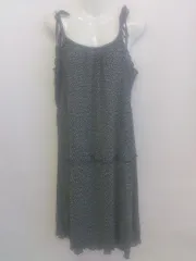◇ w closet ダブルクローゼット 総柄 膝下丈 キャミソール ワンピース サイズF ブラック ホワイト レディース P  【1301170006830】のサムネイル