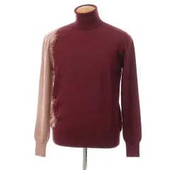 【新品】タリアトーレ TAGLIATORE ウール タートルネック プルオーバーニット ボルドーxローズピンク【サイズ48】【メンズ】のサムネイル