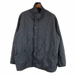 90年代 Barbour バブアー キルティングジャケット ジャケット ワーク  ユーロ  ヨーロッパ古着 ブラック (メンズ XL) 中古 古着 O8366