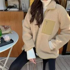 アウター ボアジャケット リバーシブル レディース ブルゾン フリース ビッグシルエット オーバーサイズ シンプル ストリート カジュアル ミリタリー 秋 冬 冬服 wenjiadi01