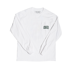 【ANTI HERO】ANTIHERO  アンチヒーロー FISH BOWL POCKET Tee   ロングTシャツ ロンT 長袖カットソー  WHITE/ホワイト