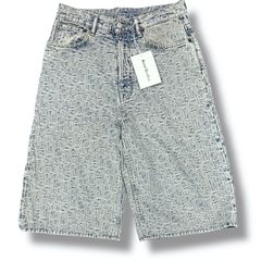 参考上代81400円 Acne Studios 24AW モノグラムデニムショート