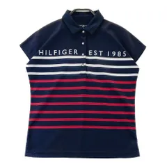 サイズ：M TOMMY HILFIGER GOLF トミー ヒルフィガーゴルフ  ノースリーブポロシャツ ボーダー柄 ネイビー系 [240101492389] ゴルフウェア レディース ストスト