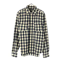 アールニューボールド 長袖 チェックシャツ L ブルー×ホワイト R.NEWBOLD メンズ 古着 【240430】