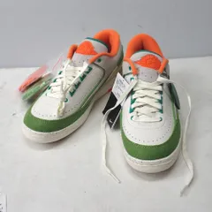 Ft1232631 ナイキ 靴 スニーカー ウィメンズ エアジョーダン2 レトロ ロースペシャル DV6205-183 ホワイト×オレンジ×グリーン系 27.5cm レディース NIKE 中古・美品