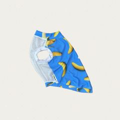 犬服　L胴回53　COOLストレッチ　青空バナナ×メッシュWH