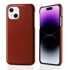 iPhone15 Plus ケース アイフォン15 プラス  レザー ハード ケース 【Color】 ブラウン