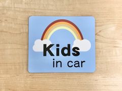 車用マグネット　レインボー　Kids in car キッズインカー