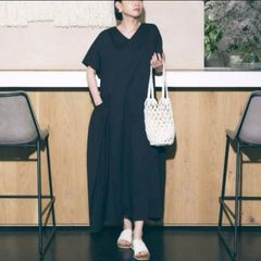 新品未使用】BABYLONE テラヴェジャージーワンピース チャコール