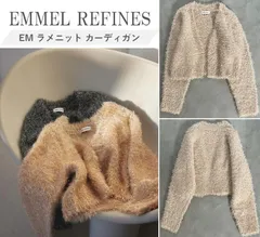 EMMEL REFINES エメルリファインズ EMラメニットカーディガン 一枚で存在感 ショート丈のコンパクトなシルエット L.PINK Free 定価12,100円のサムネイル