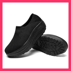 ★売れ筋★ 爆売中 スニーカー レディース 白 黒 一部当日発送 40代 50代 厚底 スリッポン ウォーキングシューズ トレーニング ジム ランニング 靴 軽量 幅広 送料無料