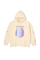 BRAINWASHING EMBROIDERY HOODIE - OFF WHITE パーカー フーディ
