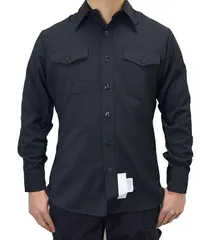 アメリカ海軍 U.S.NAVY ブラック 長袖ドレスシャツ 新品 A15N=のサムネイル