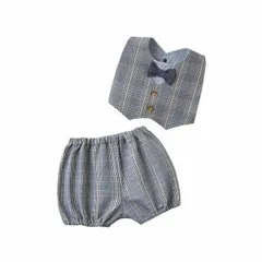 男の子フォーマル2点セット チェック k55-01403