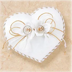 ハート型 和風リングピロー 手作りキット「花結び」結婚式 ポスト投函