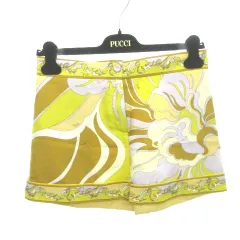 エミリオプッチ EMILIO PUCCI 美品 ショートパンツ 薄手 総柄 40 約Mサイズ 黄色 イエロー ■U180のサムネイル