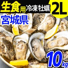 【生食用/特大】牡蠣 殻付き 冷凍★2L 40〜50個 10kg 宮城県産 カキ 牡蛎 かき 大人数 大容量 メガ盛 海鮮バーベキュー bbq 食材 ※沖縄県への配送不可