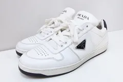 美品 PRADA プラダ ロゴ スニーカー レザー ホワイト 22 現行 35 セール】プラダ☆レザー 三角ロゴ スニーカー☆1E868M 3ON8