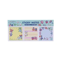 【メール便】クレヨンしんちゃんxサンリオキャラクターズ 付せん 付箋メモパッドカラー はぴだんぶい サンスター文具 伝言 事務用品 キャラクター グッズ 