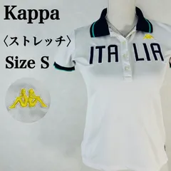 Kappa カッパ ロゴ刺繍 ワッペン ストレッチポロシャツ Sサイズ 半袖 ゴルフシャツ