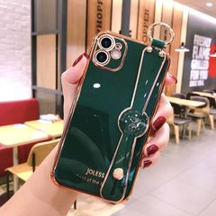 セール　新品　iPhoneケース　ストラップ付き　時計　iPhone13　緑