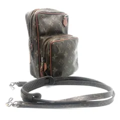 奈々様専用■鑑定済み■LOUIS VUITTON ルイヴィトン　モノグラム　ミニアマゾン　ショルダーバッグ　PVC×レザー フランス製　刻印あり　1982年製ヴィンテージ　ブラウン