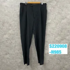 メキシコ製 ブラック ジップフライ ツータック スラックスパンツ 実寸W38in USA 海外輸入 古着 S220908-N985