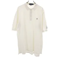 POLO GOLF ポロゴルフ ゴルフ 半袖 ポロシャツ XL 白 RALPH LAUREN 鹿の子地 メンズ 古着