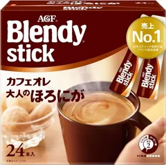 【在庫処分】AGF ブレンディ スティック カフェオレ 大人のほろにが 24本 【 スティックコーヒー 】のサムネイル