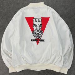 懸賞品 ノベルティー 企業物 非売品 VINTAGE アリナミンV アリナミン製薬 ブルゾン ジャケット ホワイト 白 メンズ フリーサイズ