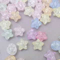 【AB18】クラック スタービーズ  カラーミックス  60個